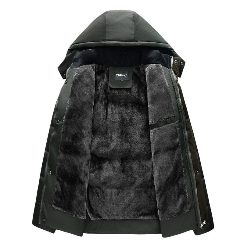 Men's Wool Lining and Removable Hood Puffer Jacket | Relvorn