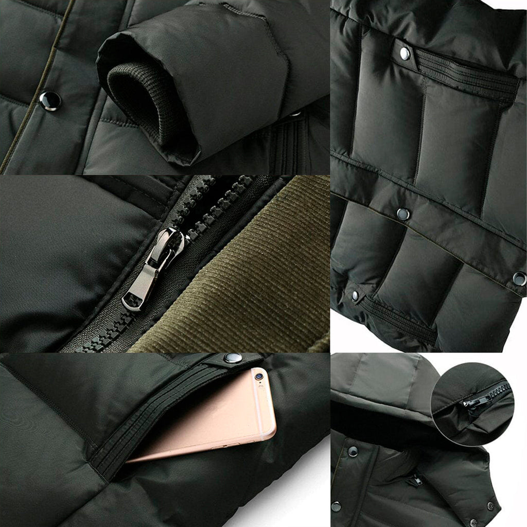 Men's Wool Lining and Removable Hood Puffer Jacket | Relvorn