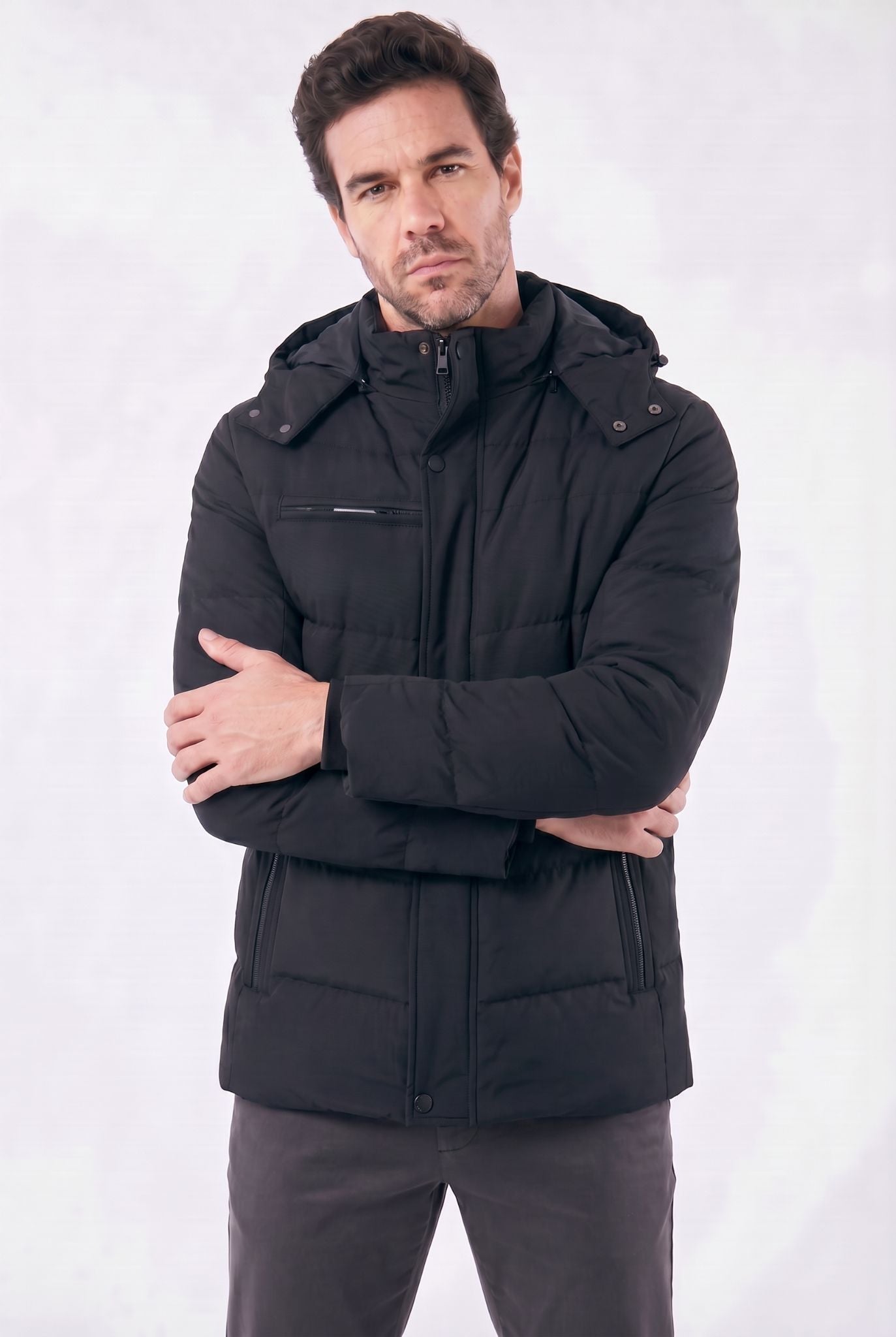 Men's Wool Lining and Removable Hood Puffer Jacket | Relvorn