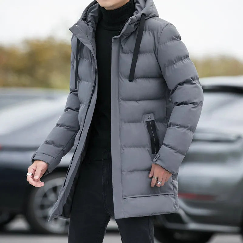 Men's Longline Waterproof Hooded Puffer Jacket | Relvorn