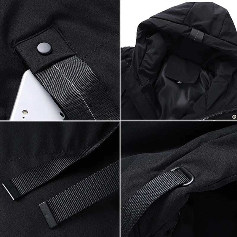 Men's Longline Waterproof Hooded Puffer Jacket | Relvorn