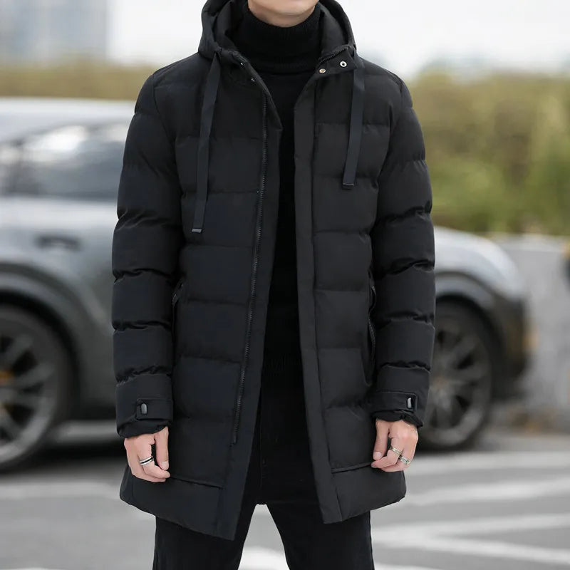 Men's Longline Waterproof Hooded Puffer Jacket | Relvorn