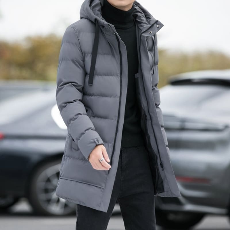 Men's Longline Waterproof Hooded Puffer Jacket | Relvorn