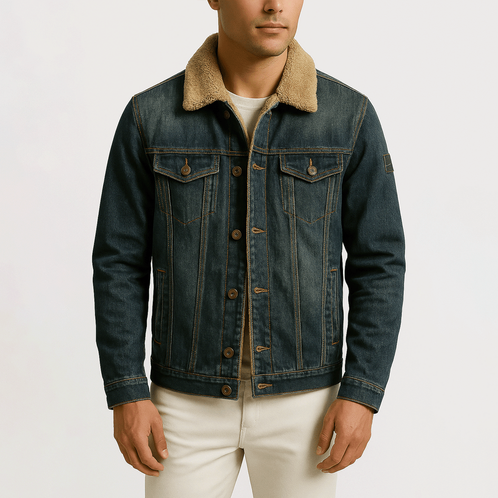 Men's Quilted Dracen Denim Jacket | Relvorn