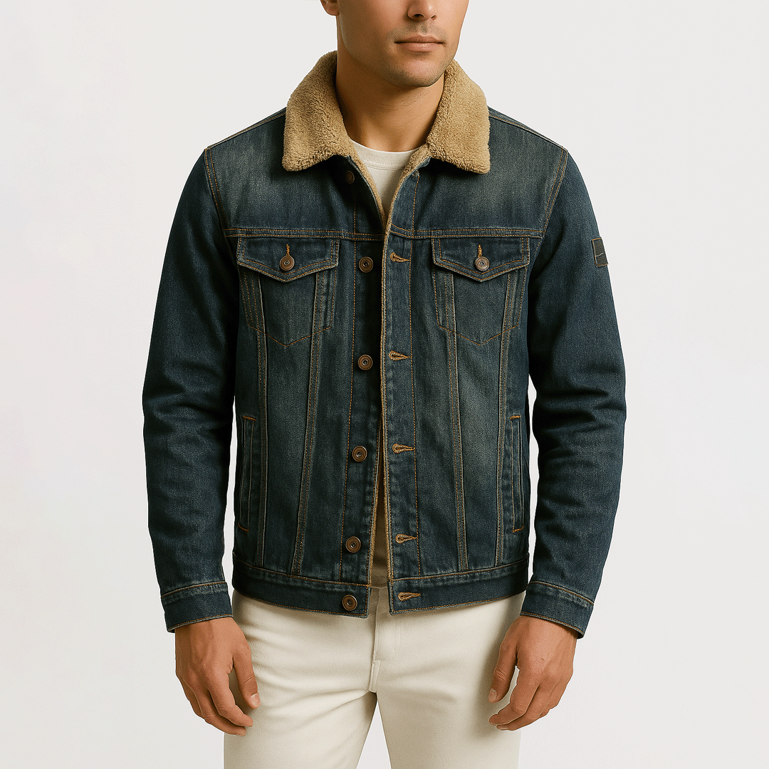 Men's Quilted Dracen Denim Jacket | Relvorn