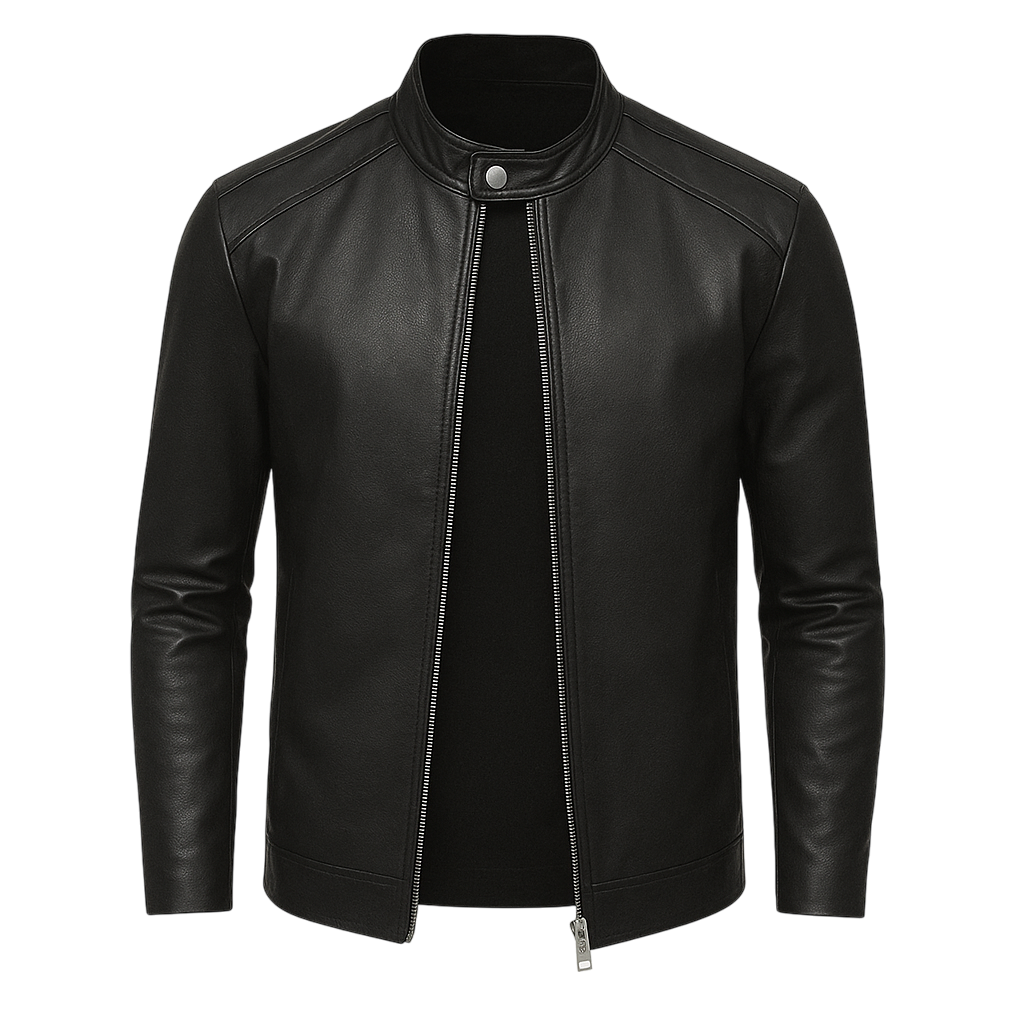 Men's Slim Fit Biker Leather Jacket | Relvorn