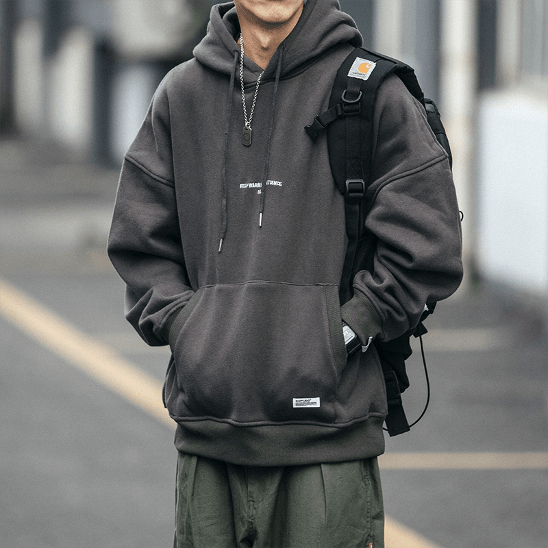 Men's Oversized Hooded and Kangaroo Pocket Hoodie | Relvorn