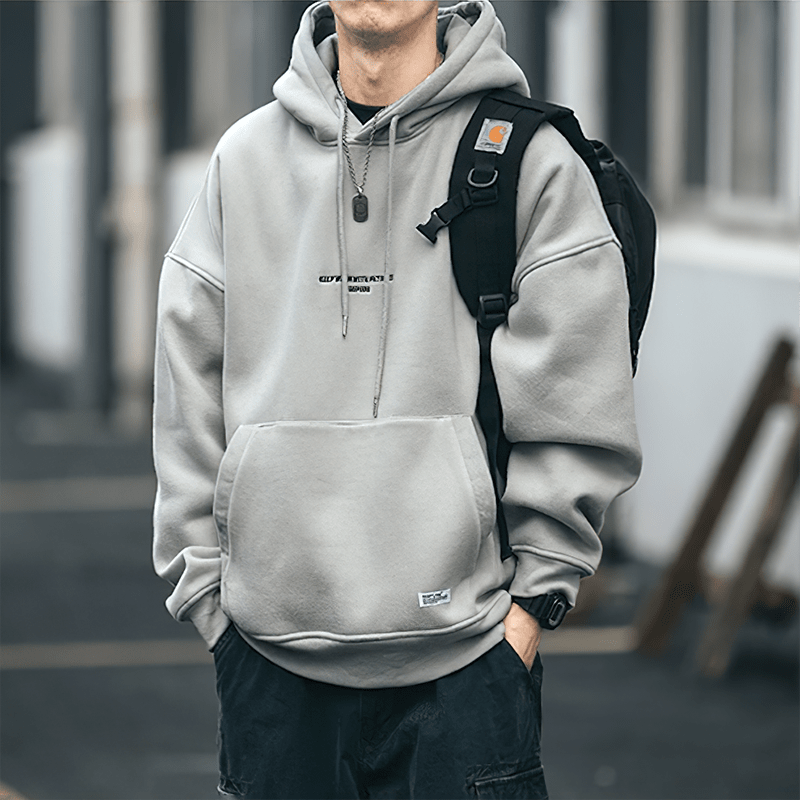 Men's Oversized Hooded and Kangaroo Pocket Hoodie | Relvorn
