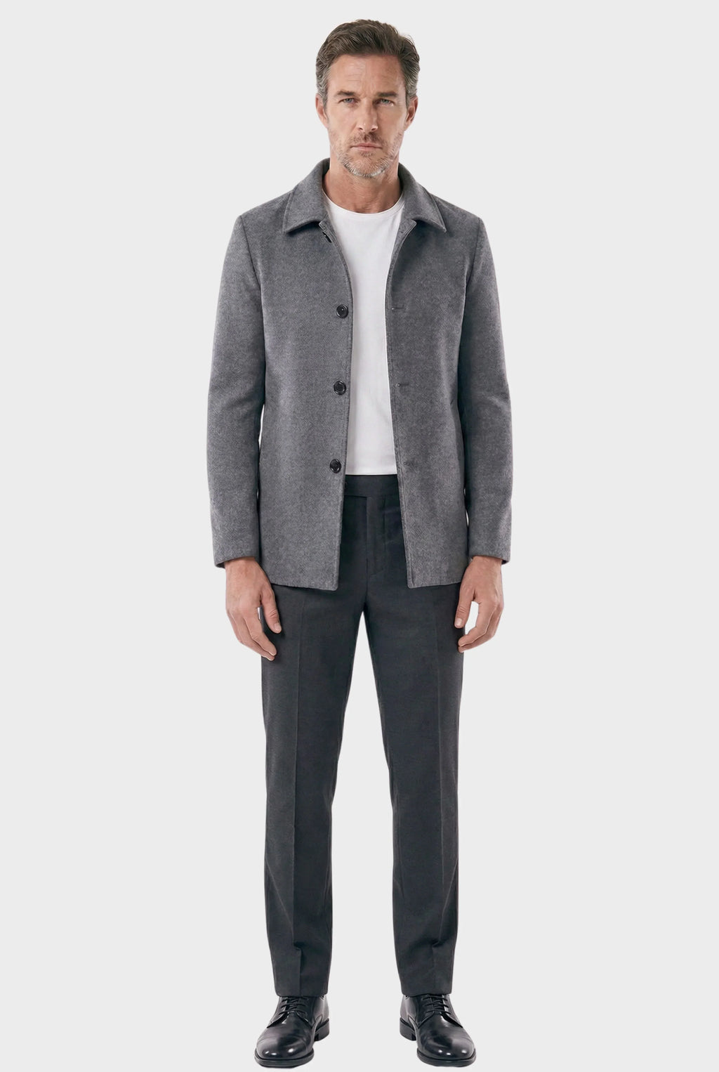 Men's Short Denmark Wool Overcoat | Relvorn