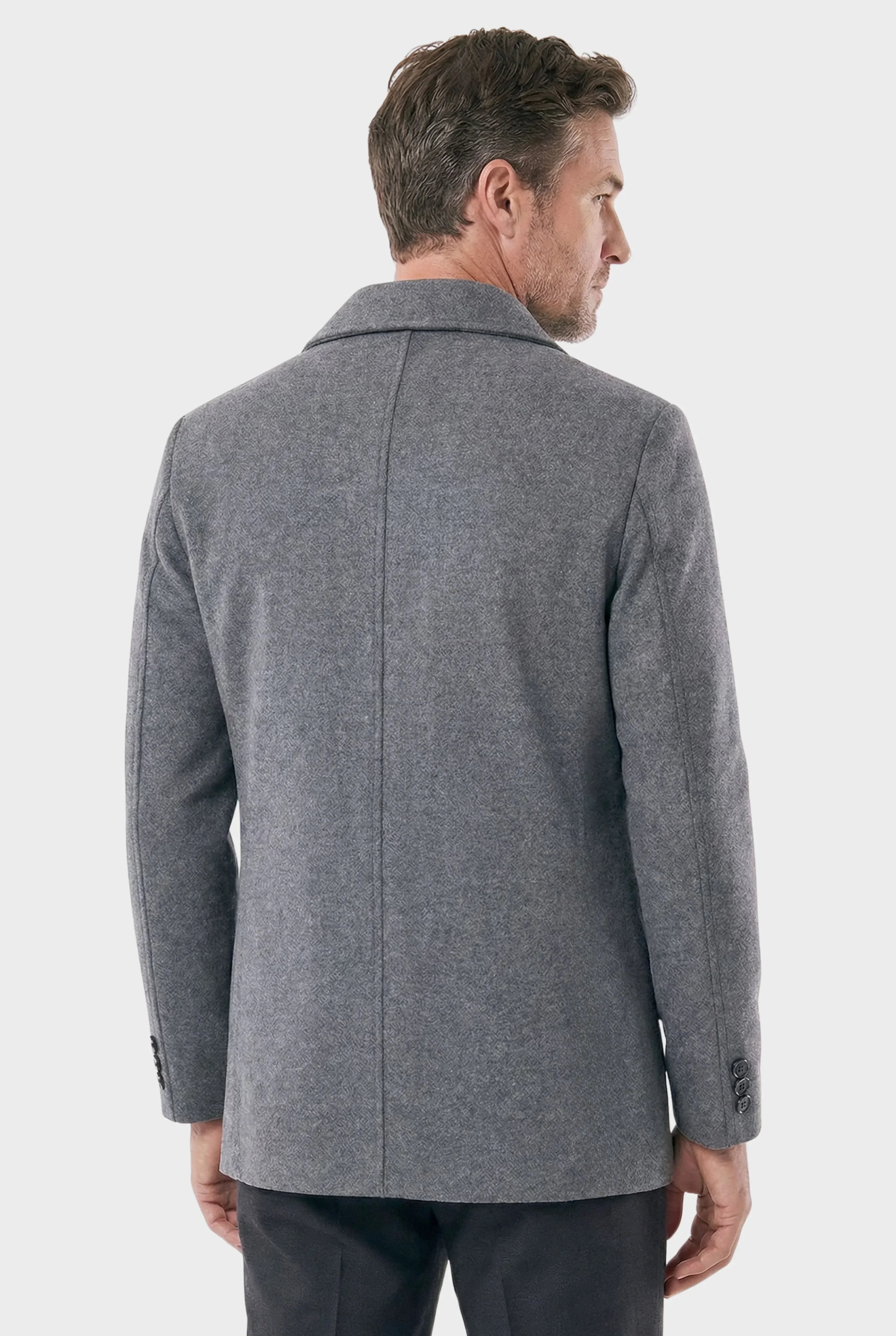 Men's Short Denmark Wool Overcoat | Relvorn