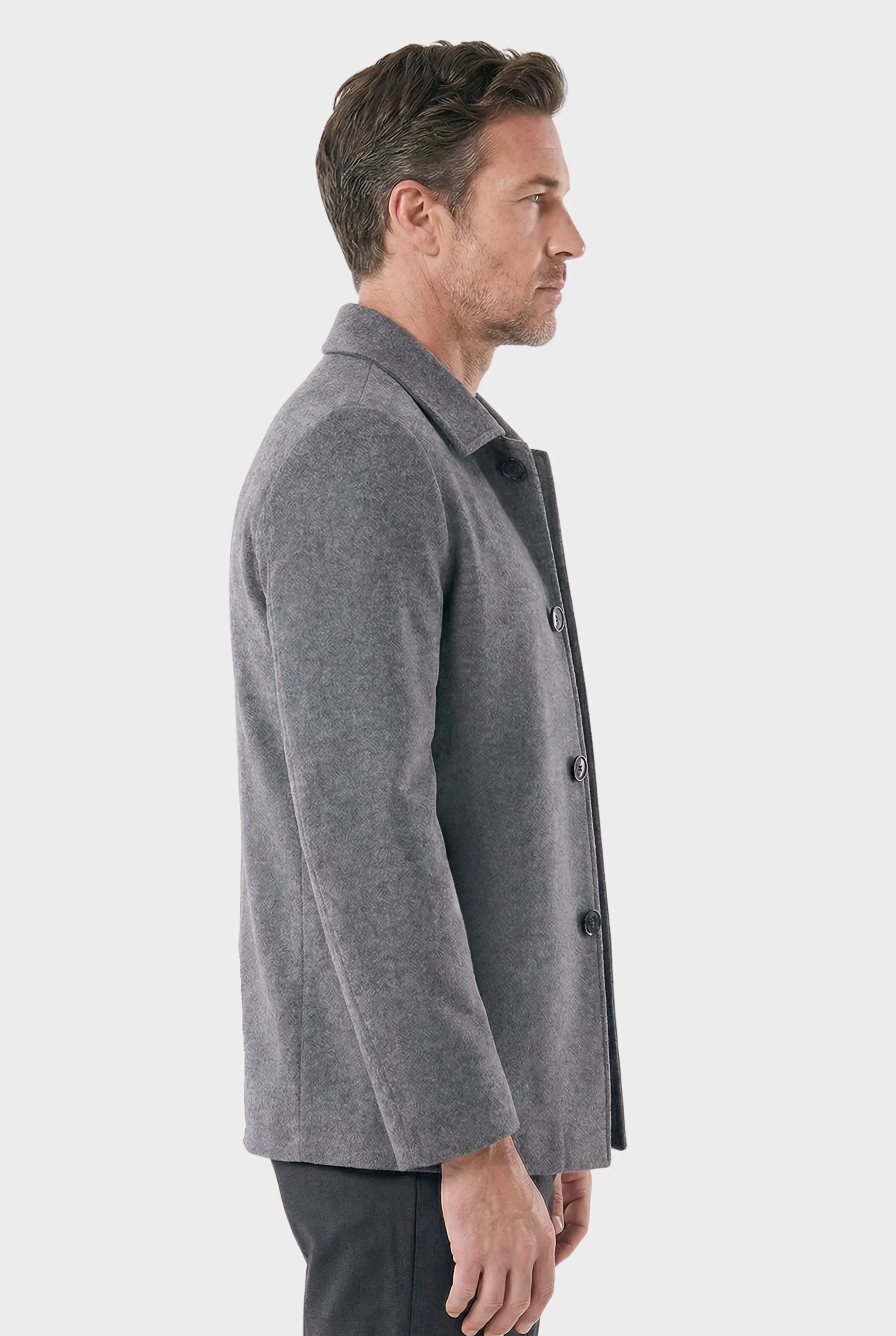 Men's Short Denmark Wool Overcoat | Relvorn