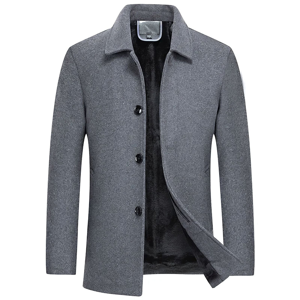 Men's Short Denmark Wool Overcoat | Relvorn