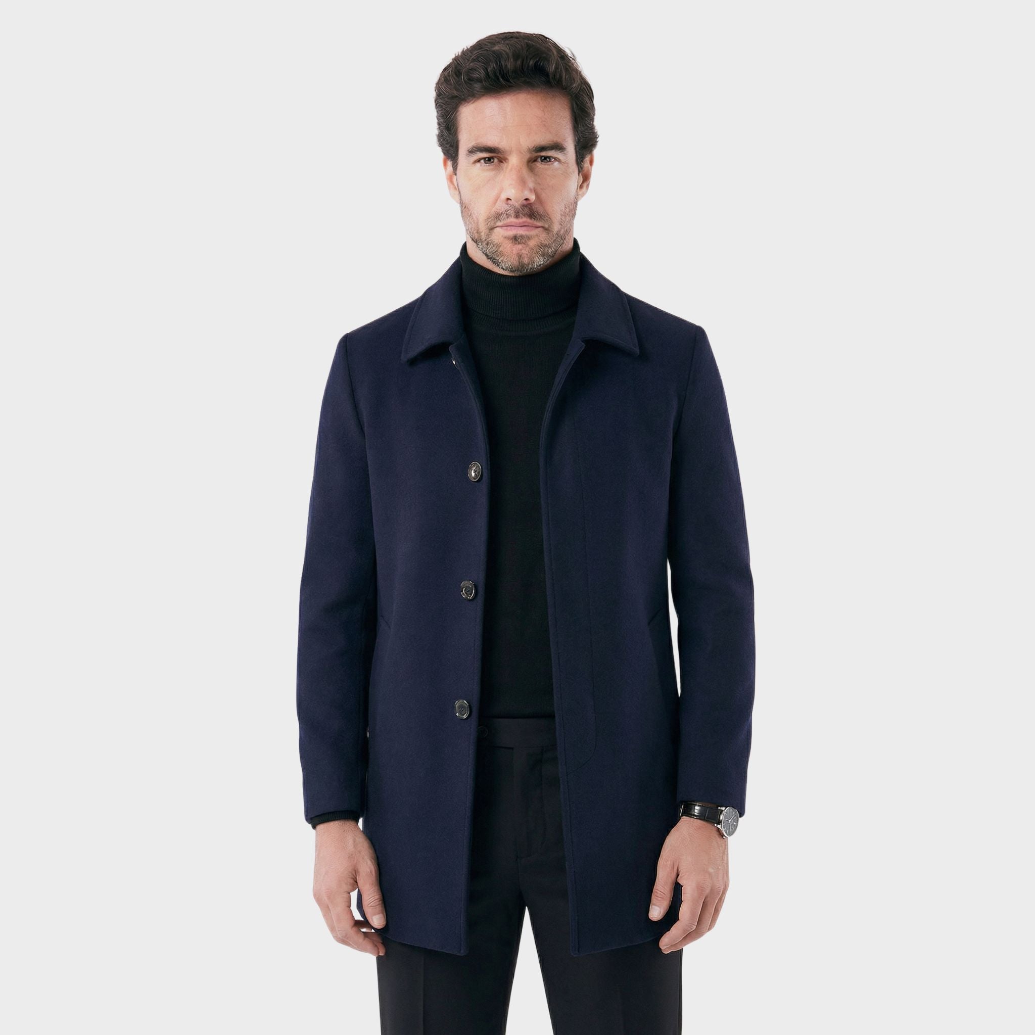 Men's Short Invictus Overcoat | Relvorn