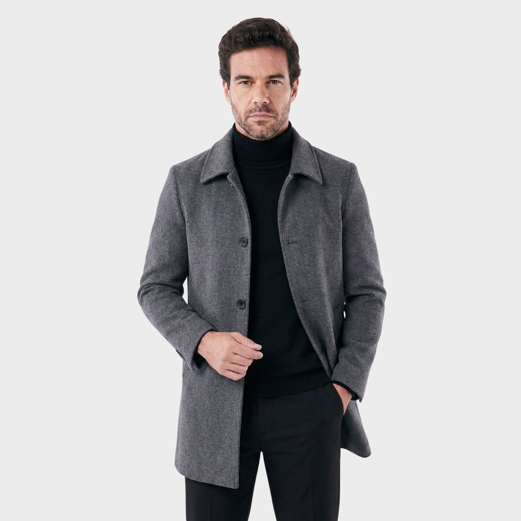 Men's Short Invictus Overcoat | Relvorn