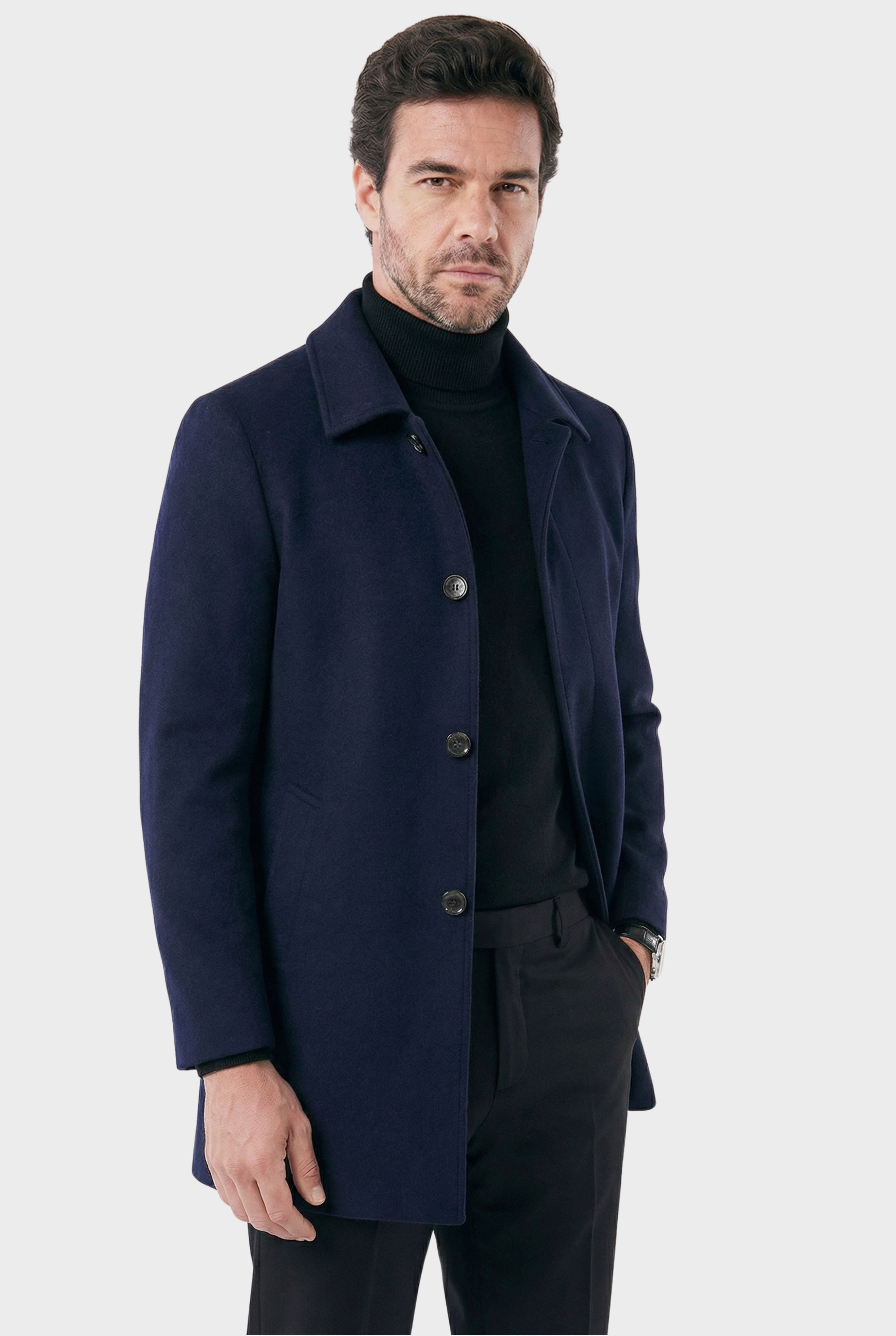Men's Short Invictus Overcoat | Relvorn