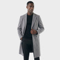 Men's Long with Notch Lapel Overcoat | Relvorn