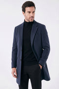 Men's Structured and Notched Lapel Overcoat | Relvorn