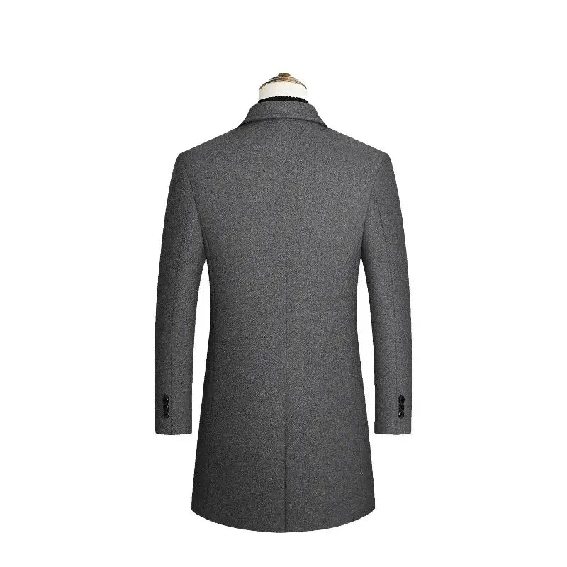 Men's Double-Breasted Overcoat Madrid with Peak Lapel | Relvorn