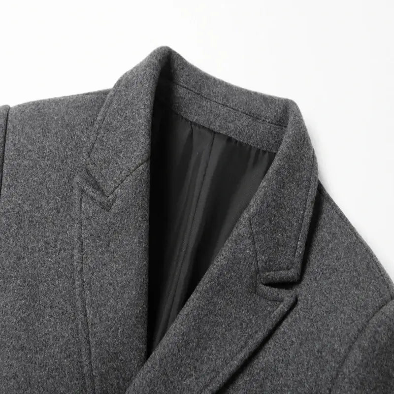 Men's Double-Breasted Overcoat Madrid with Peak Lapel | Relvorn