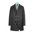 Men's Double-Breasted Overcoat Madrid with Peak Lapel | Relvorn