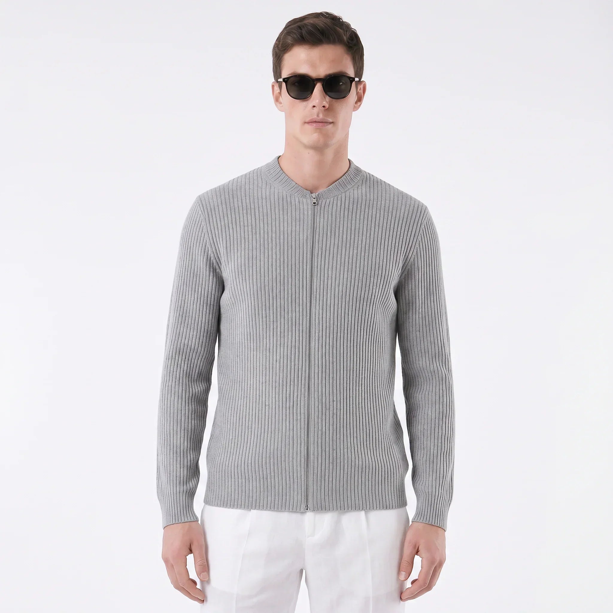 Men's Casual with Zip Fastening Quarter-Zip Sweater | Relvorn