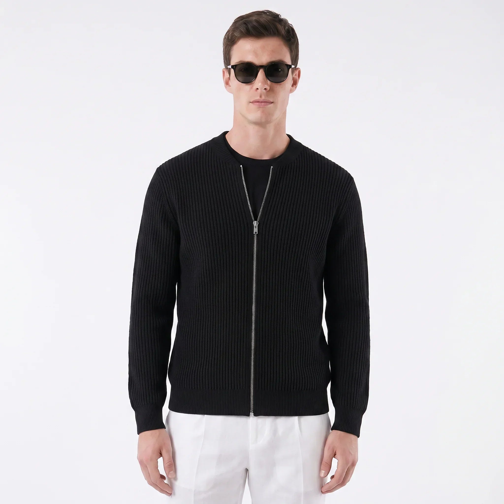 Men's Casual with Zip Fastening Quarter-Zip Sweater | Relvorn