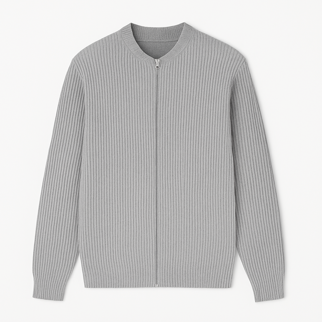 Chandail décontracté pour hommes en tricot quart de zip à fermeture éclair | Relvorn