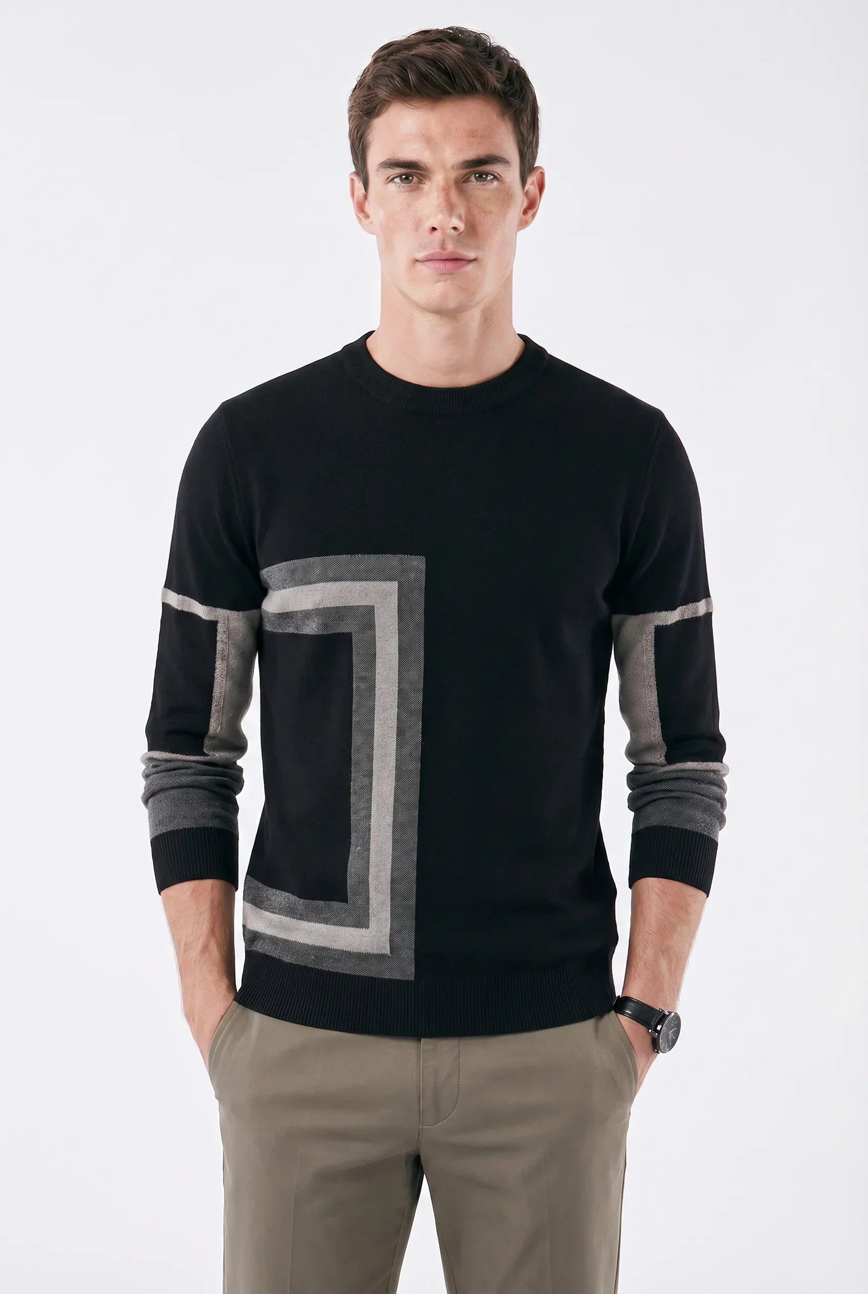 Men's Atlas Geometric Pattern Sweater | Relvorn