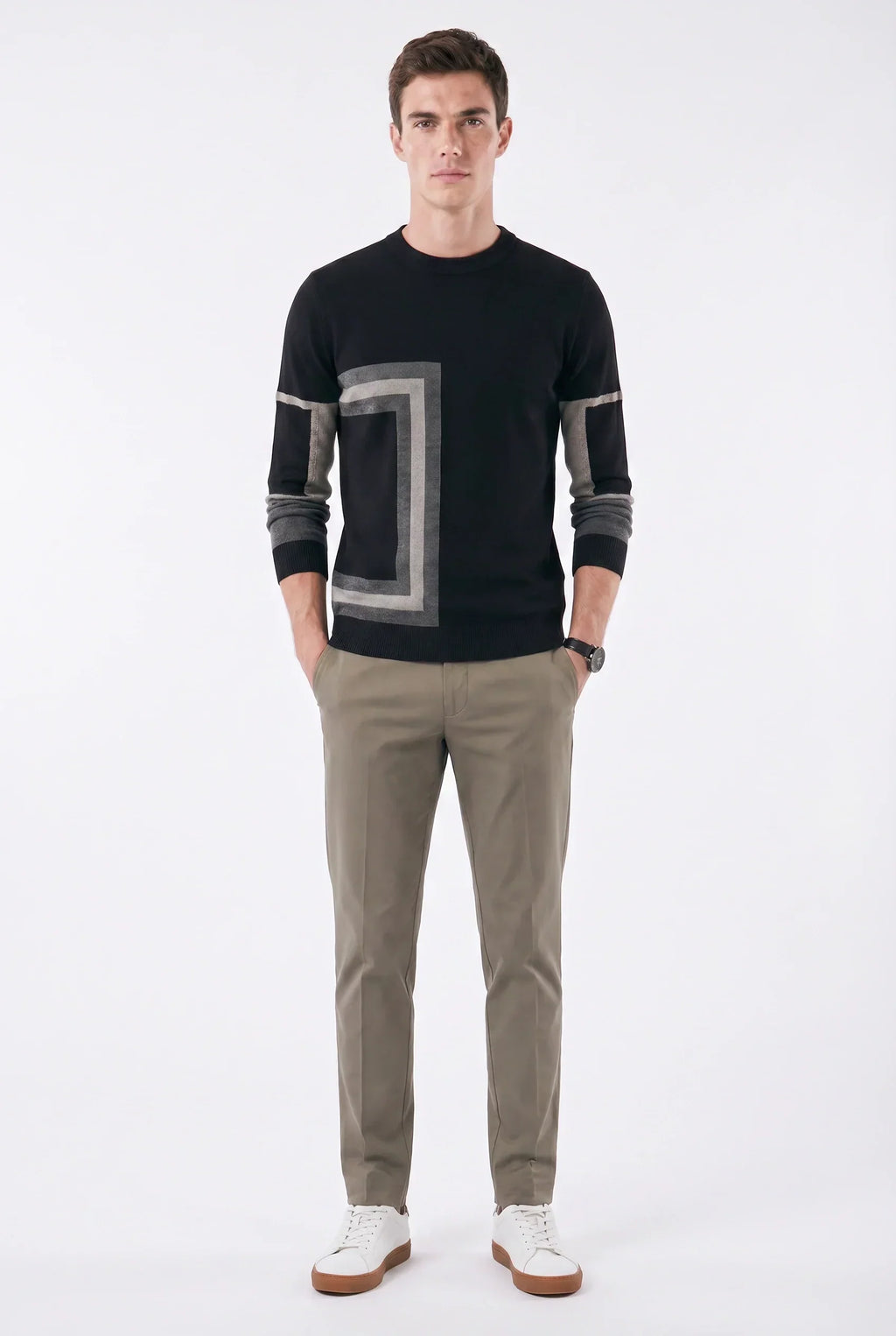 Men's Atlas Geometric Pattern Sweater | Relvorn