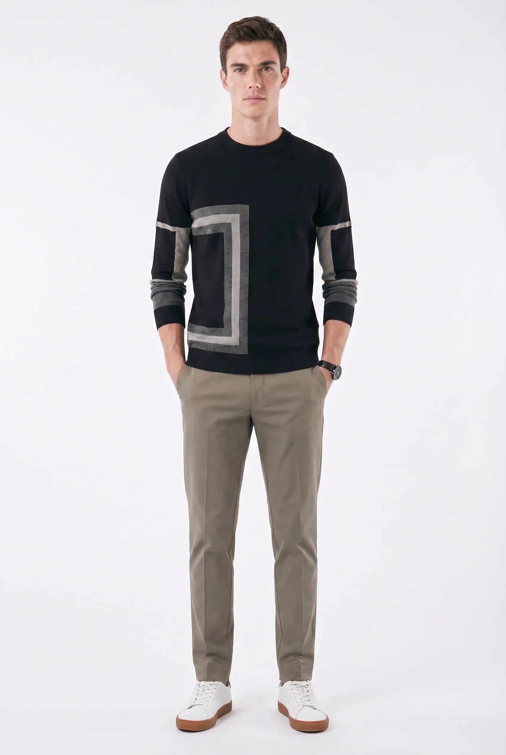 Men's Atlas Geometric Pattern Sweater | Relvorn