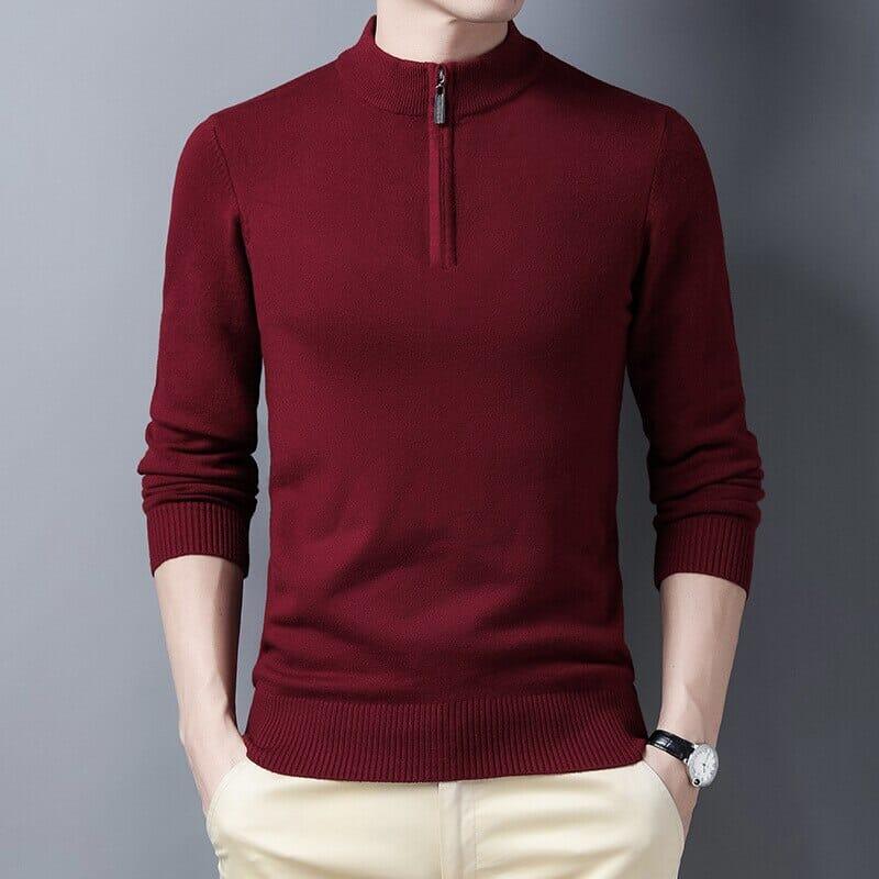 Men's Half-zip High Collar with Eston Quarter-Zip Sweater | Relvorn