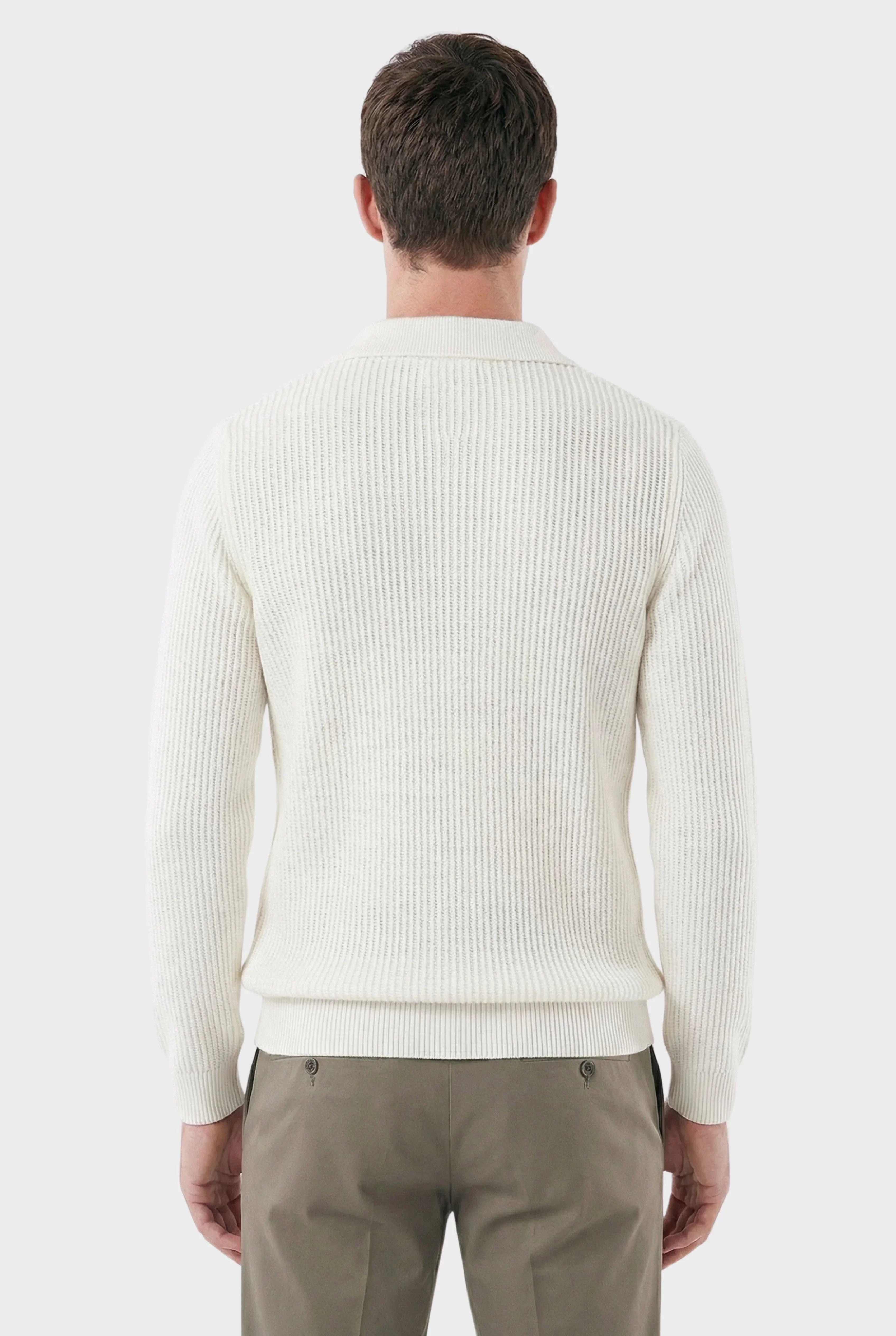 Men's Ribbed Denmark Quarter-Zip Sweater | Relvorn