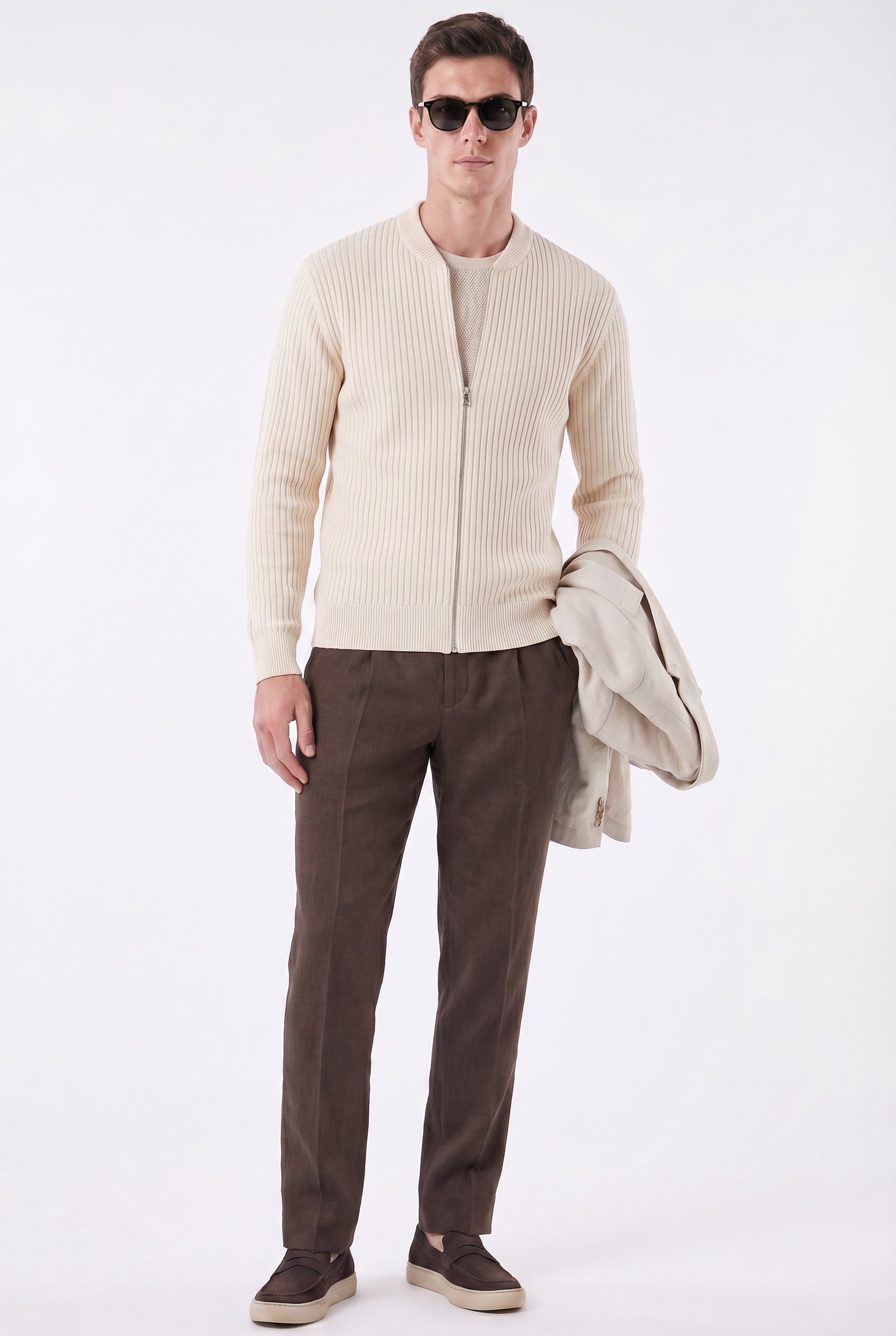 Men's Casual with Zip Fastening Quarter-Zip Sweater | Relvorn