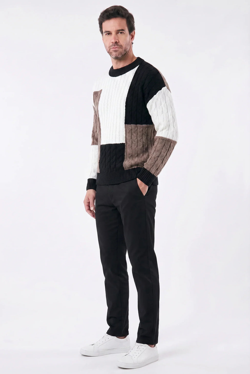 Chandail décontracté léger en tricot pour homme | Relvorn