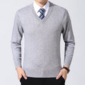 Men's Semi-slim Fit V-neck Sweater | Relvorn