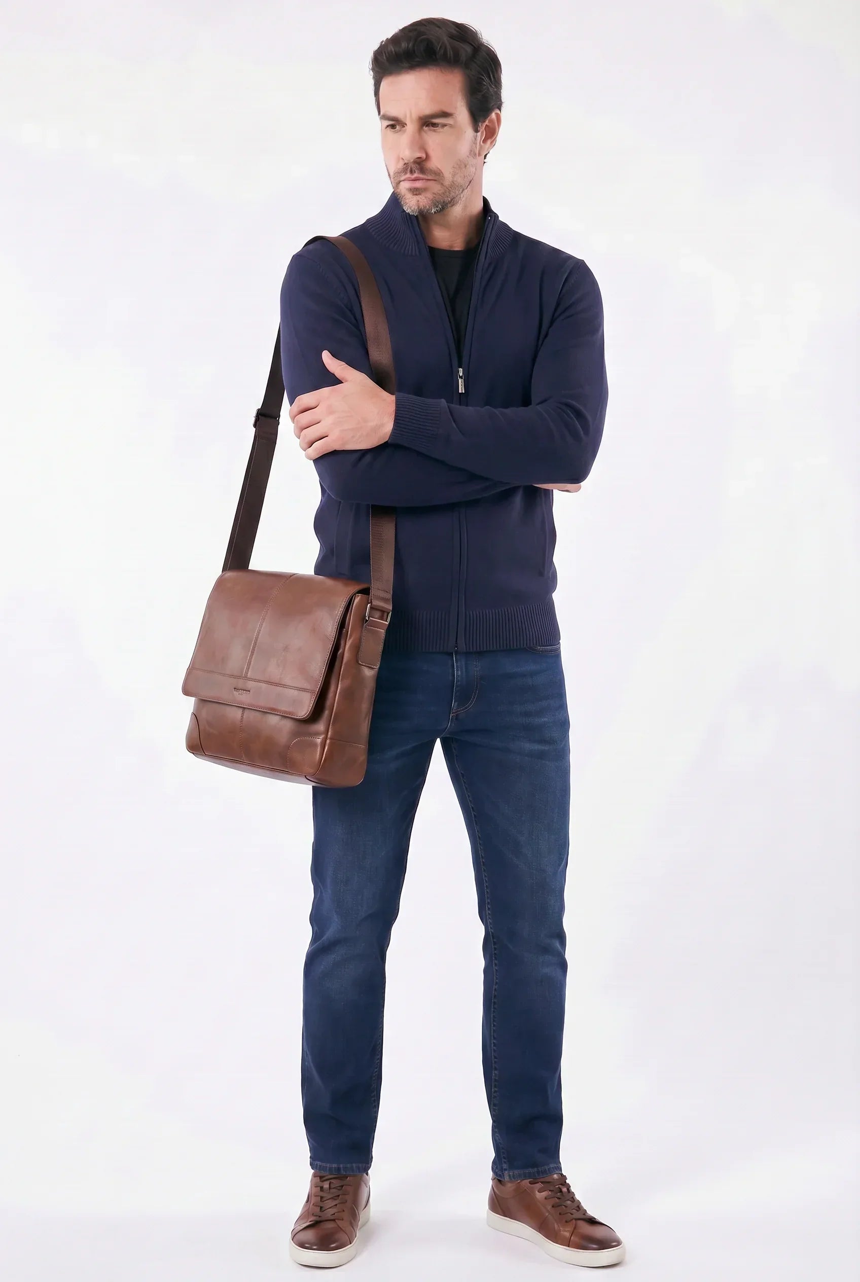 Men's High Collar Quarter-Zip Sweater | Relvorn