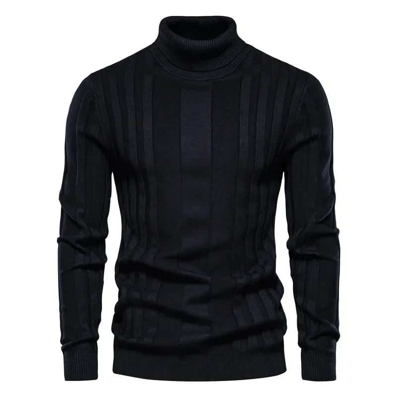 Men's High Collar with Structured Fit Sweater | Relvorn