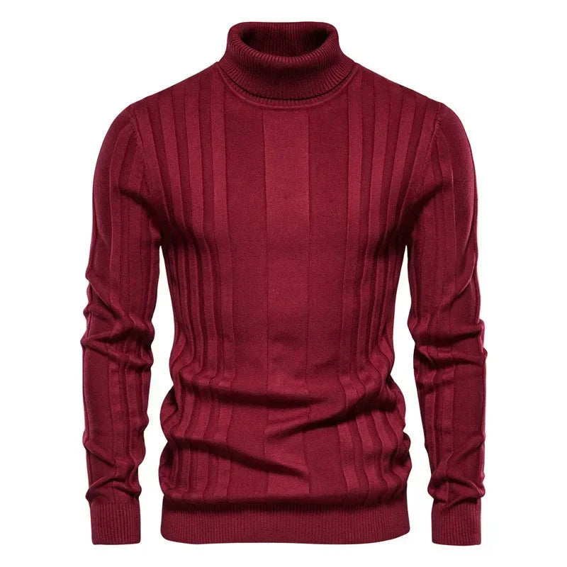 Men's High Collar with Structured Fit Sweater | Relvorn