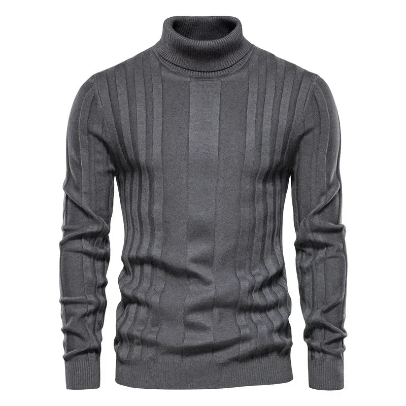 Men's High Collar with Structured Fit Sweater | Relvorn