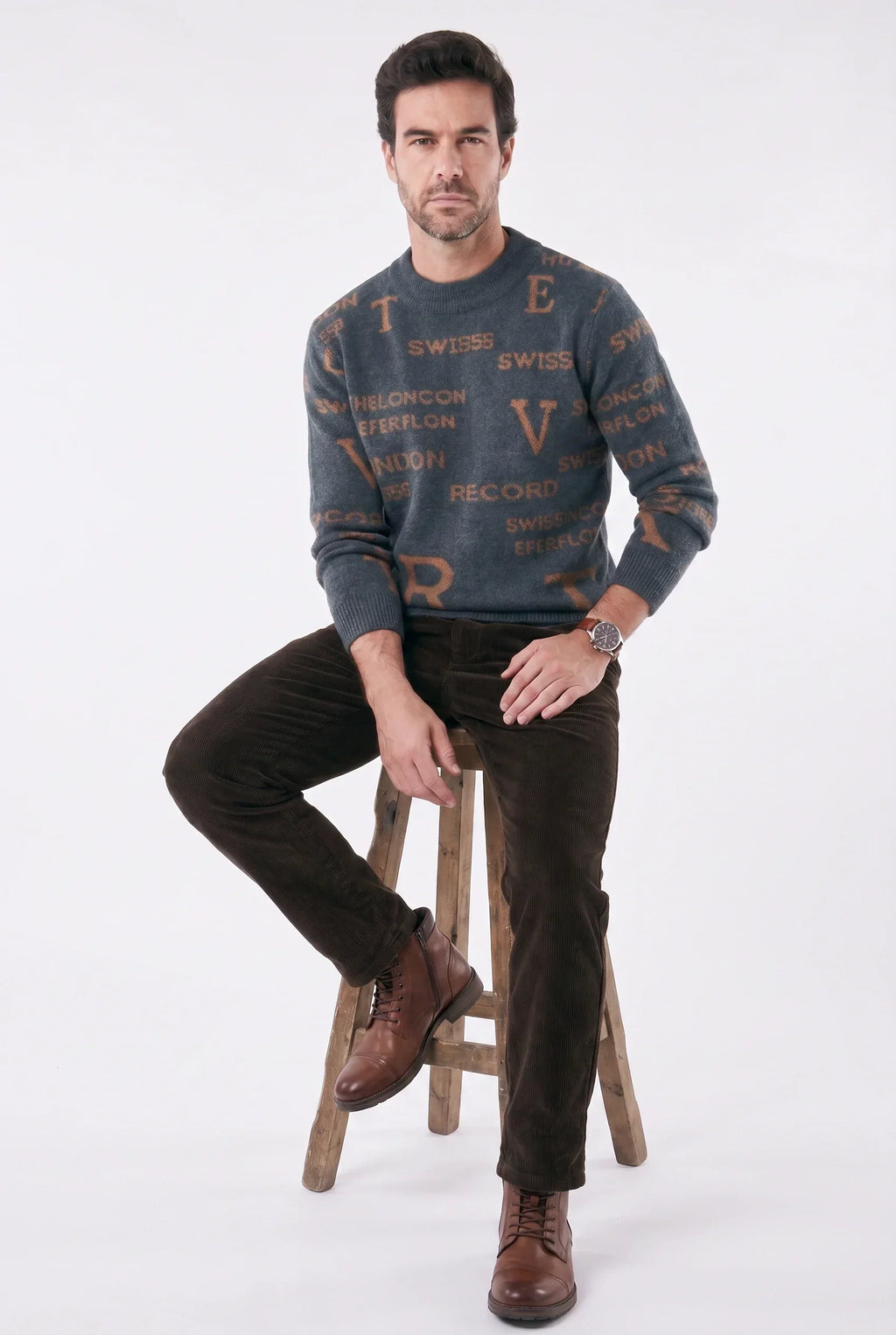Men's Oversized with Mock Neck Sweater | Relvorn