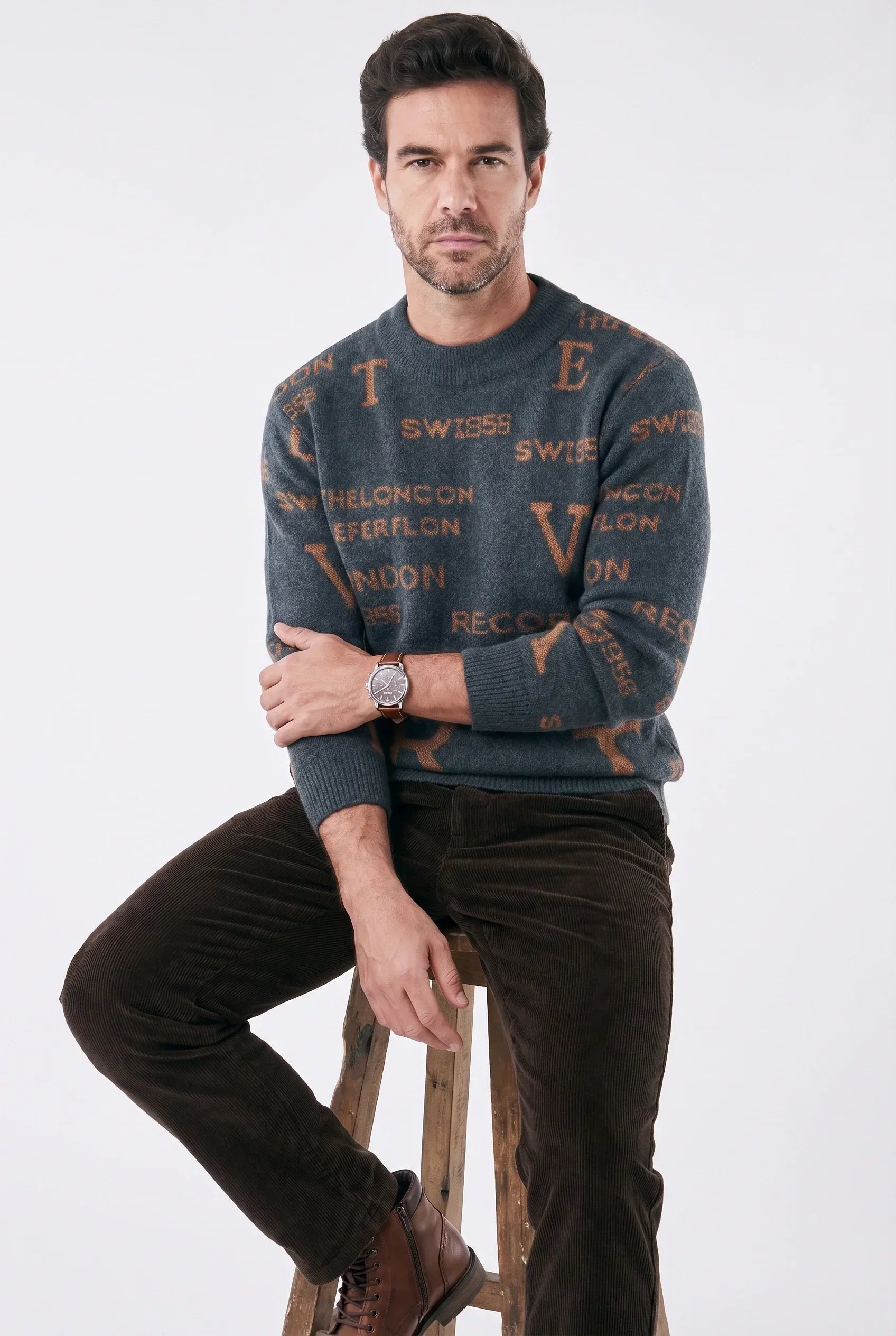 Men's Oversized with Mock Neck Sweater | Relvorn