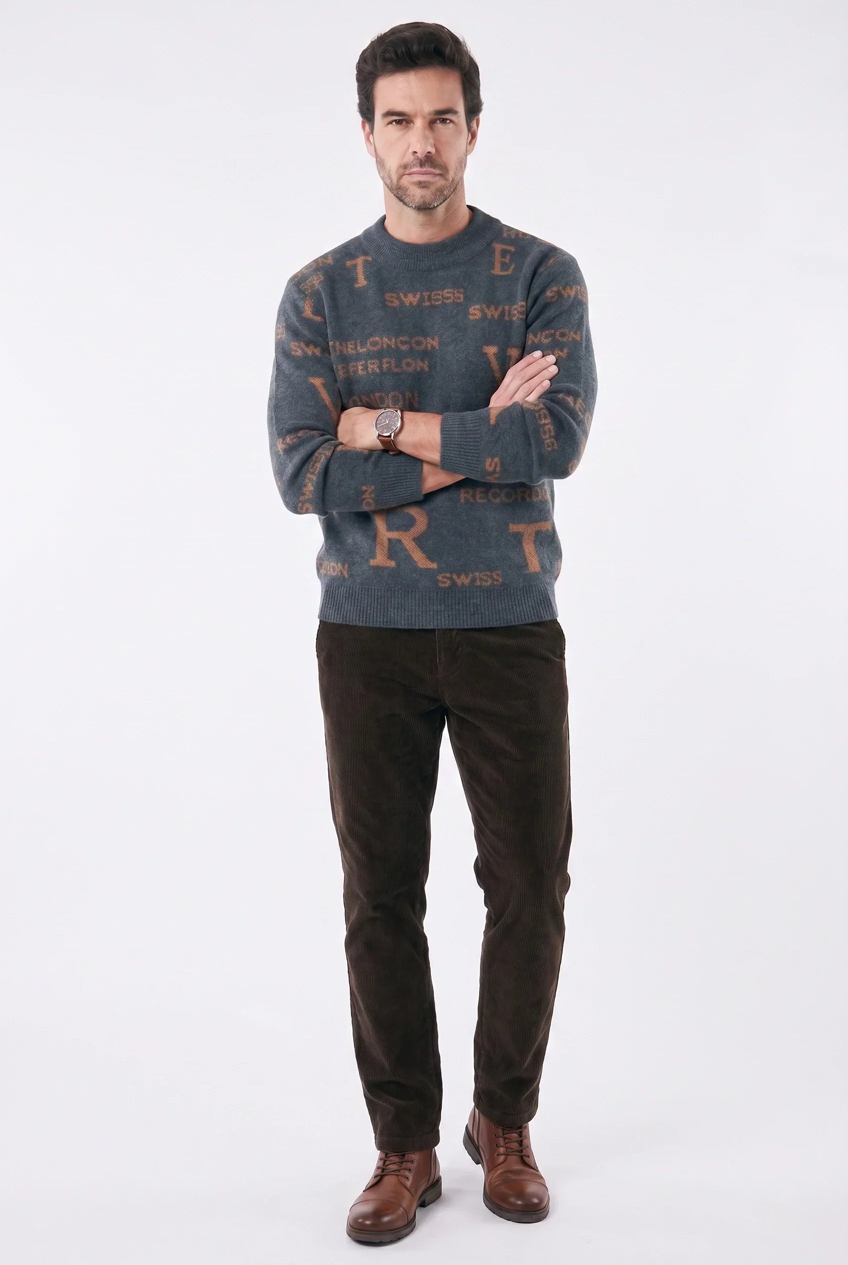 Men's Oversized with Mock Neck Sweater | Relvorn
