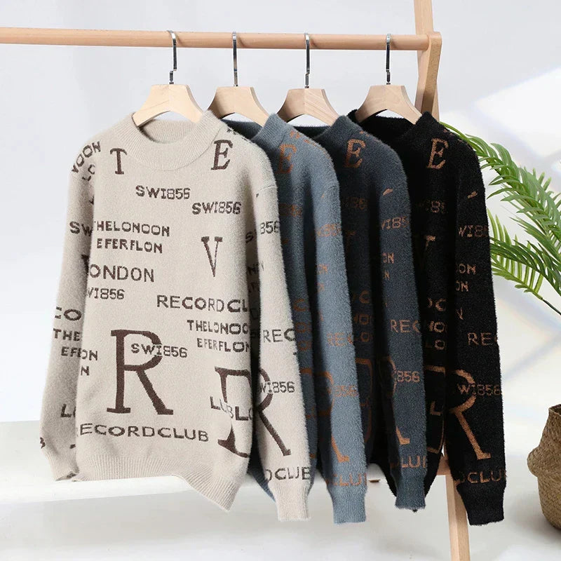 Men's Oversized with Mock Neck Sweater | Relvorn