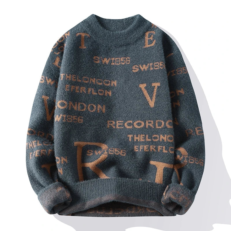 Men's Oversized with Mock Neck Sweater | Relvorn