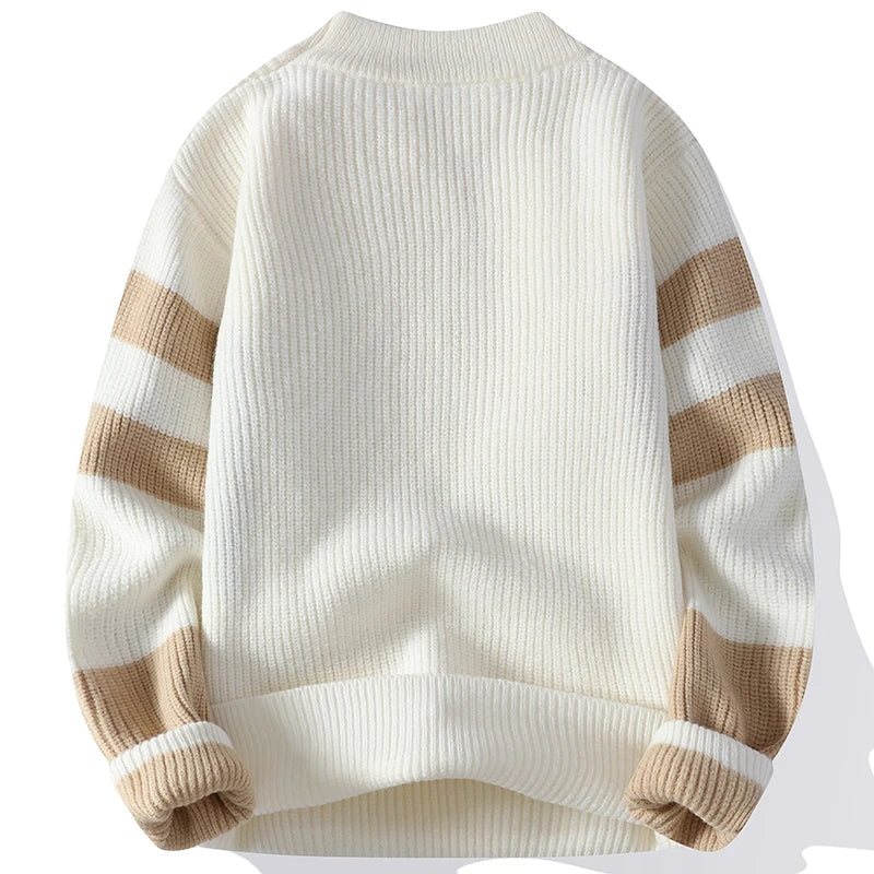 Pull Oversize Homme en Maille Géométrique Canelada | Relvorn