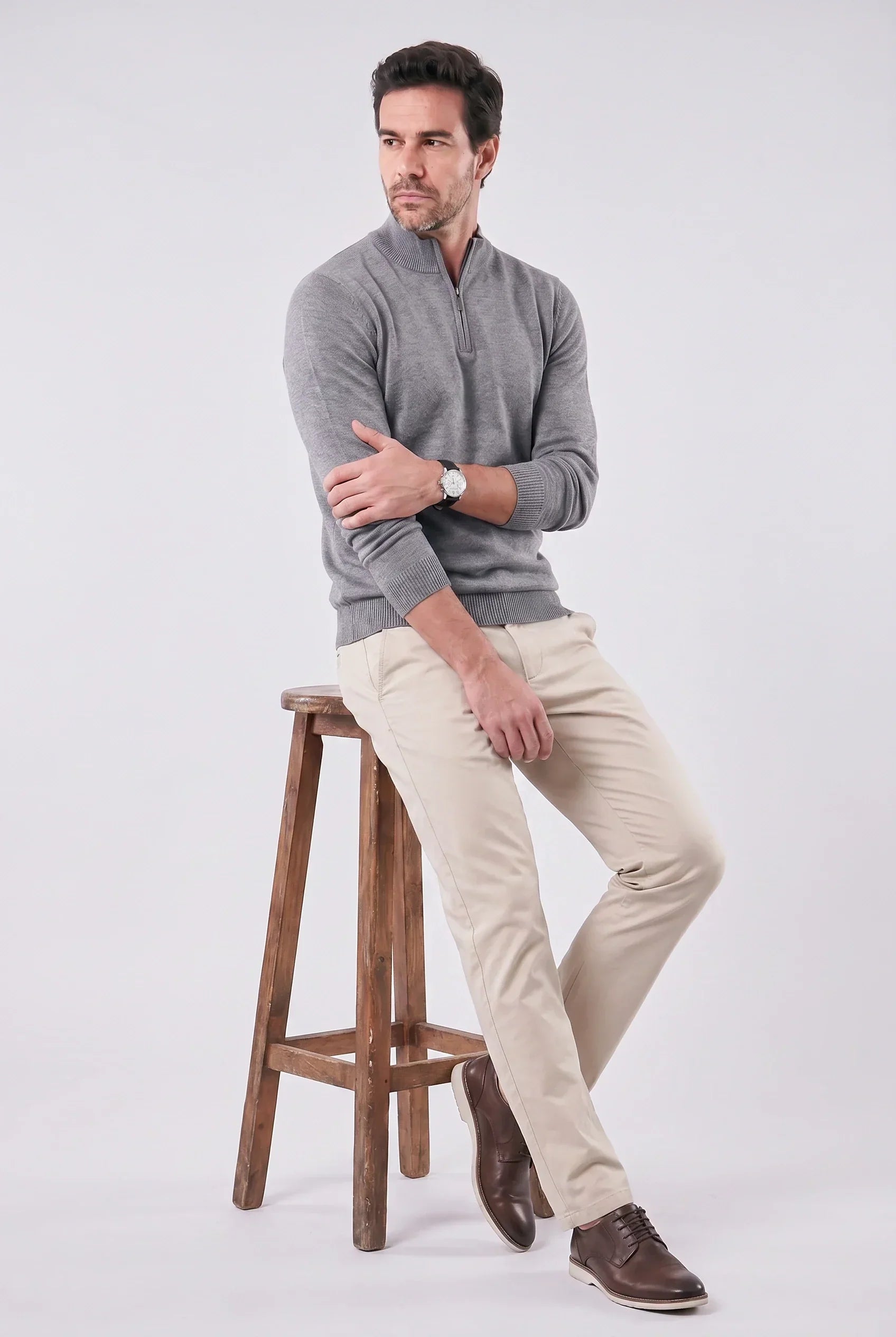 Chandail quart de zip à col montant Eston pour homme | Relvorn