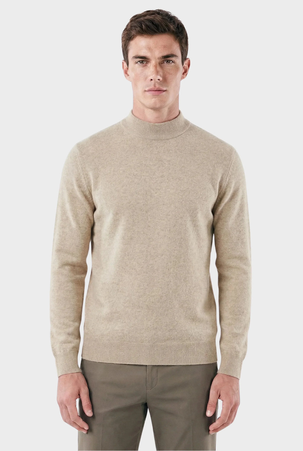 Men's High Collar Classic Sweater | Relvorn