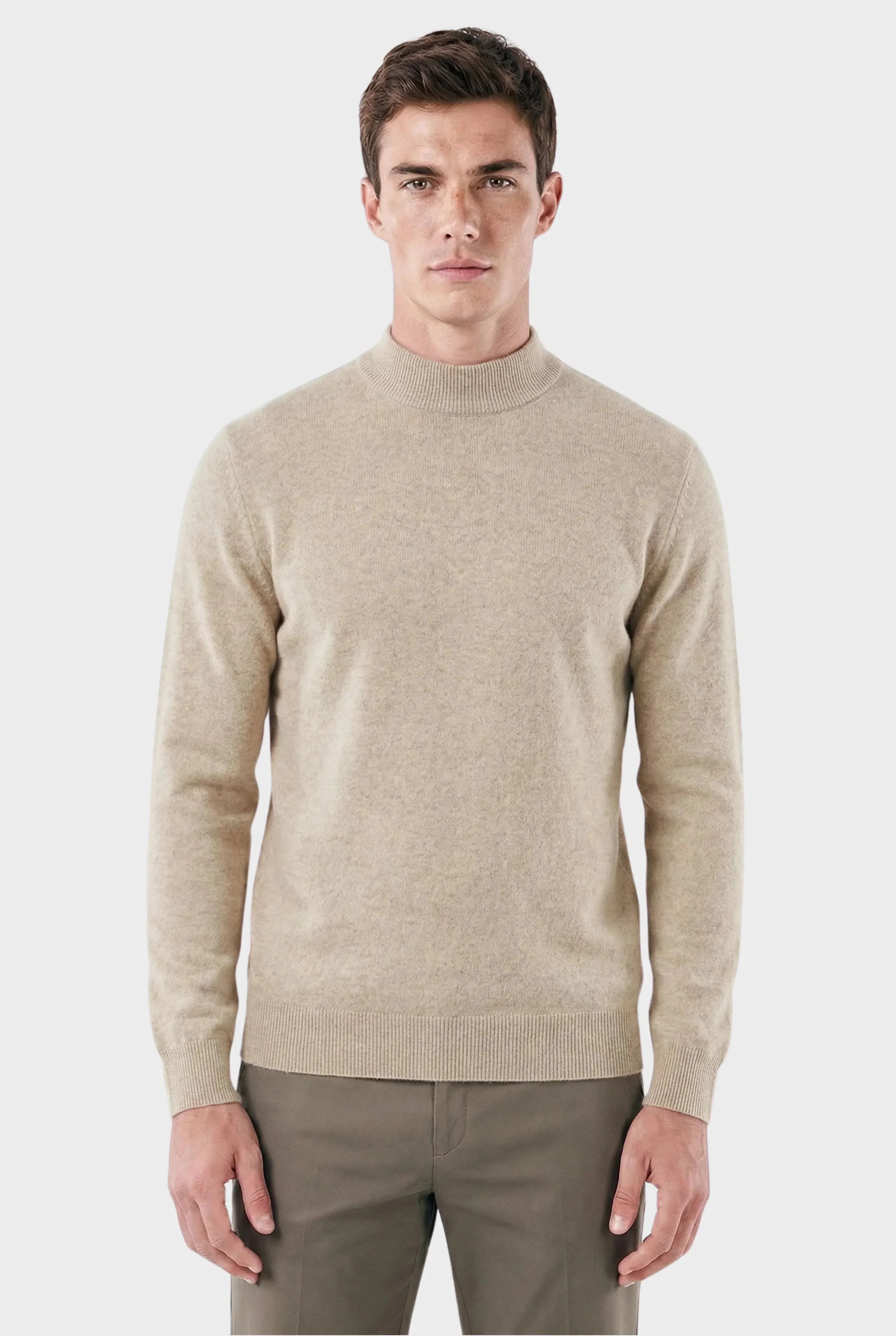 Men's High Collar Classic Sweater | Relvorn