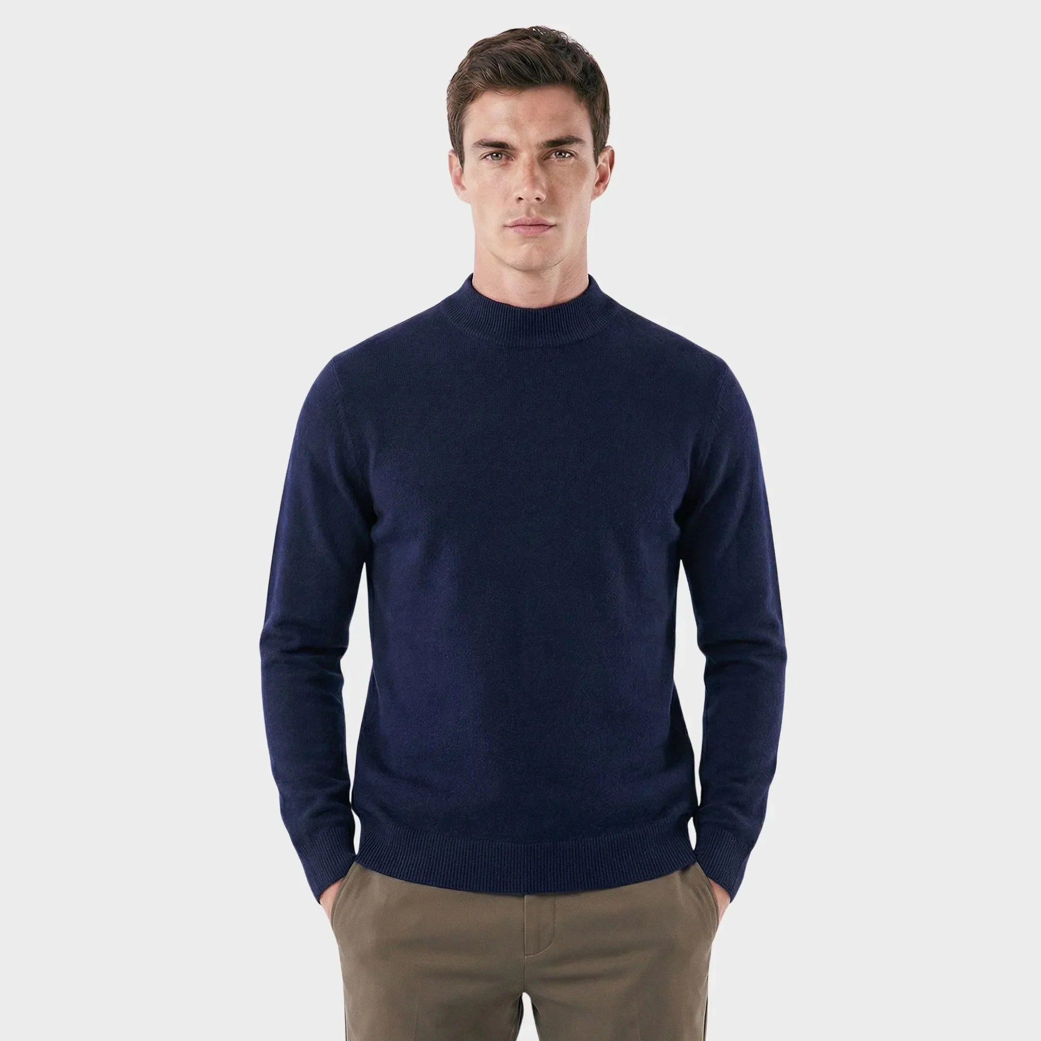 Men's High Collar Classic Sweater | Relvorn