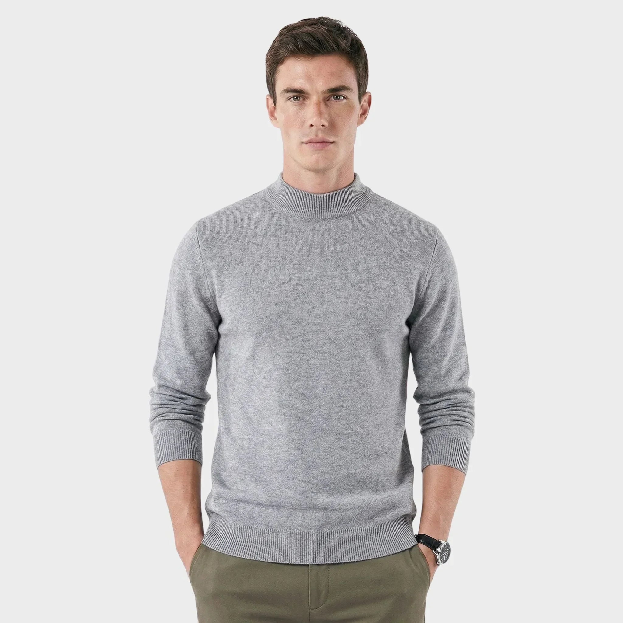 Men's High Collar Classic Sweater | Relvorn